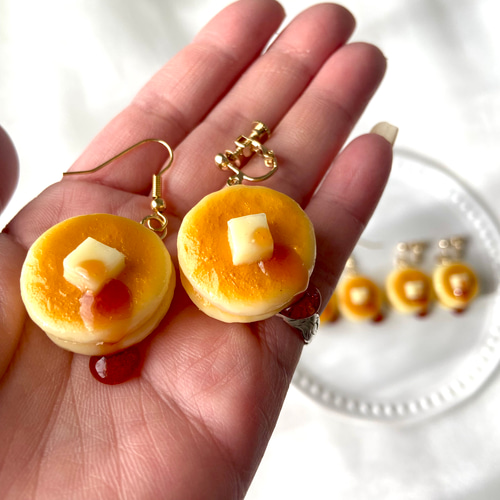 ホットケーキ♡ ピアスorイヤリング 食品サンプル スイーツ