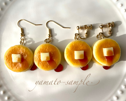 Rebecca ハンドメイド ピアス ホットケーキ　液体アクセサリー d8412aef808adb56d2c865e84da70e