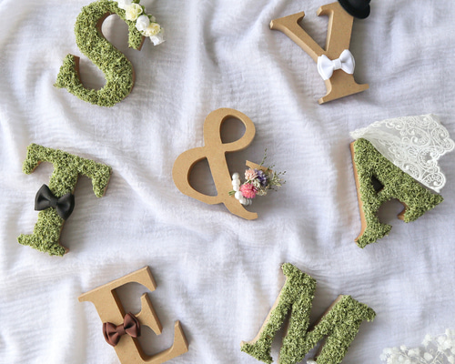 組み合わせ自由 モス イニシャルオブジェ.* 結婚式/ウェディング