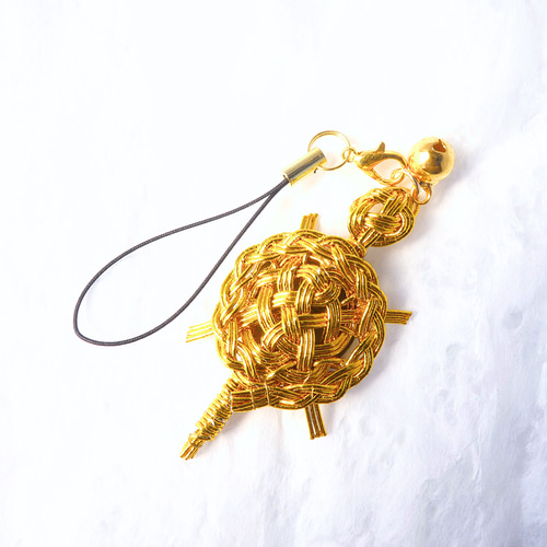 5円玉　ハンドメイド　アート　亀　わらじ 水引 五円玉亀 携帯ストラップ はわ-MIZUHIKI- 通販 18818187｜Creema
