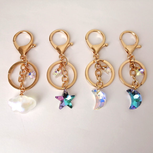 【No.143】～空玉～月夜と雲 チャーム キーホルダー No.143】～空玉～月夜と雲 チャーム キーホルダー