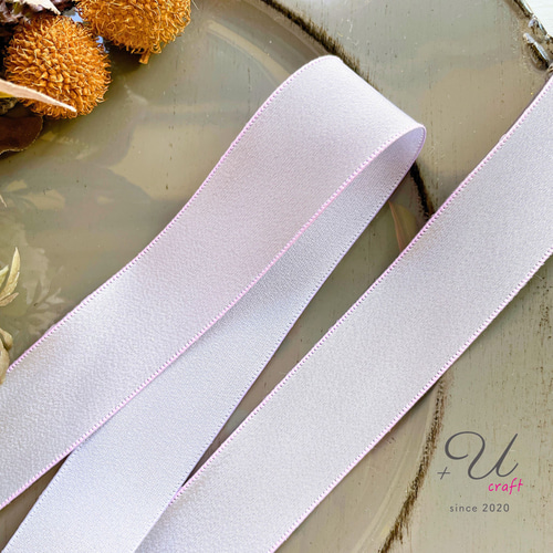 1007【マットサテンリボン25㎜/1m】ブルーグレー リボン・テープ