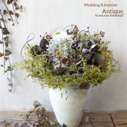 感謝sale＊Wedding&Interior bouquet＊アンティーク 白グリーン ドライ 