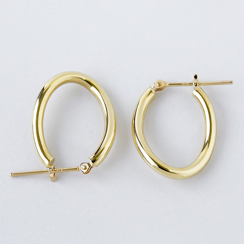 K18 18金 18k フープピアス イエローゴールド 110♡② 18金 フープピアス メンズ レディース 2mm×10mm K18 18K K18刻印