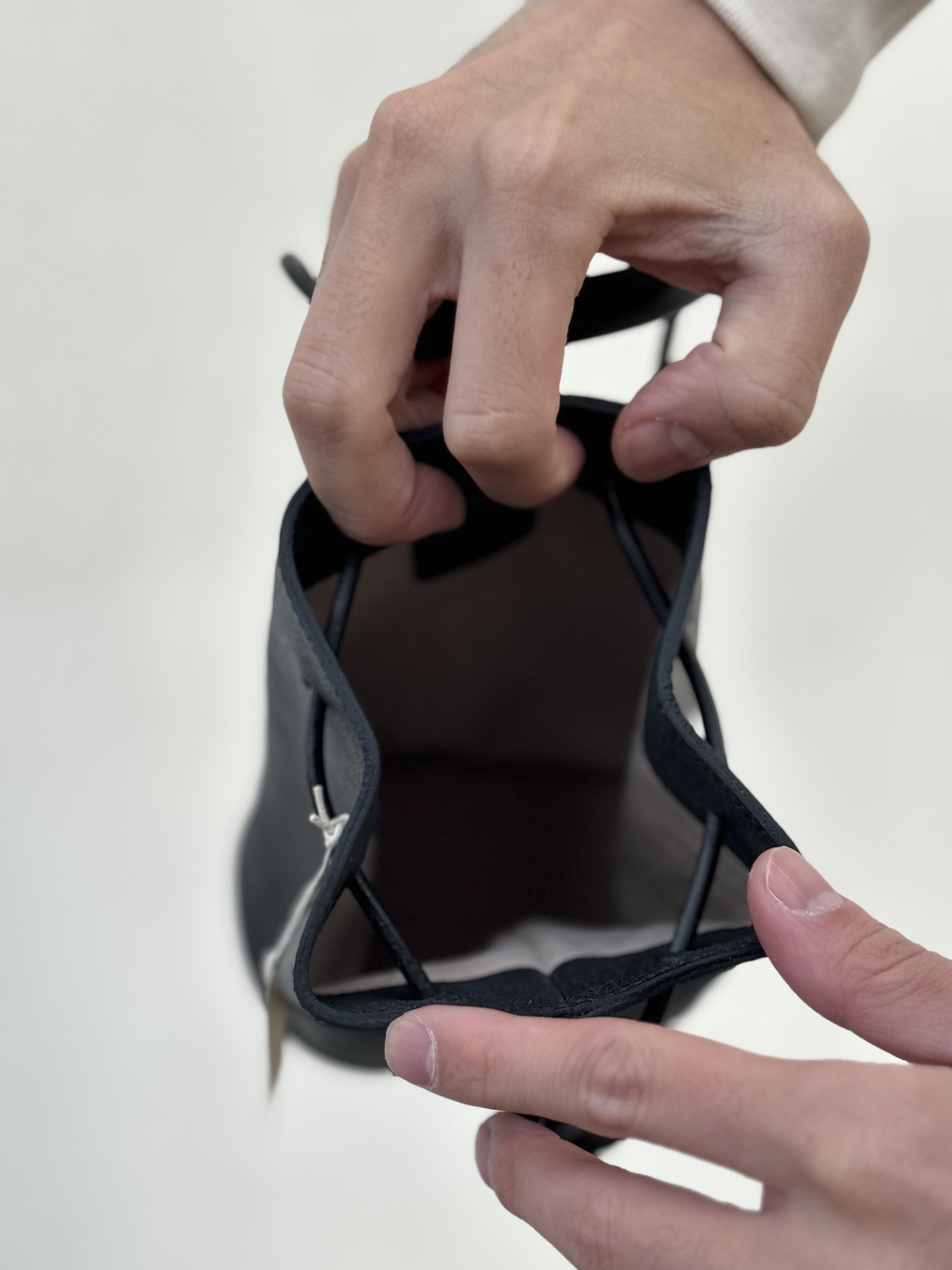 2wayレザー巾着バッグ　小サイズ