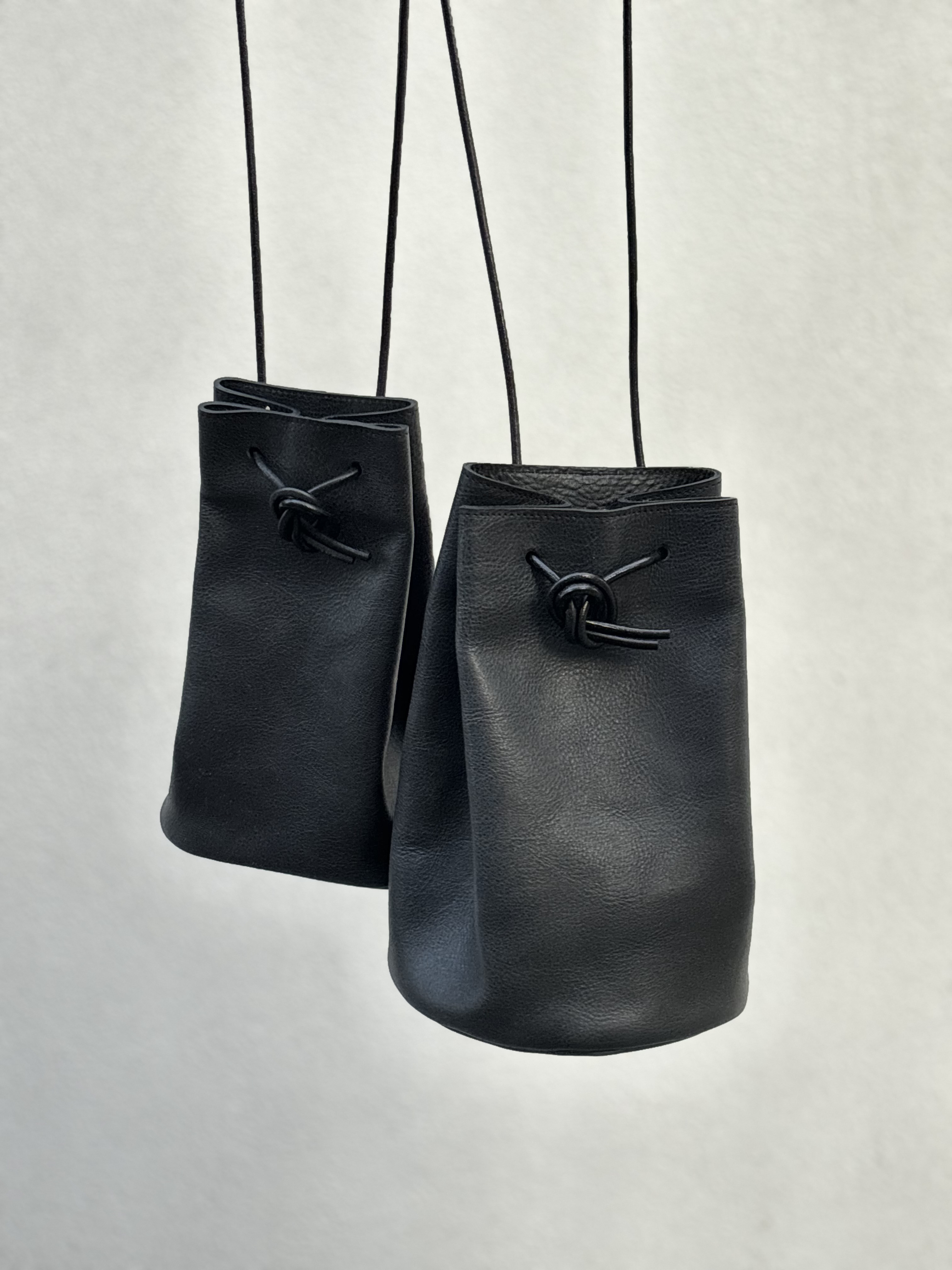 2wayレザー巾着バッグ　小サイズ