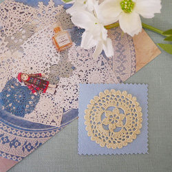 フランスアンティーク 刺繍図案 フラワーバスケット 編み図・パターン