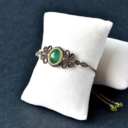 レピドライトのマクラメ編みブレスレット【結びの蝶】シリーズ