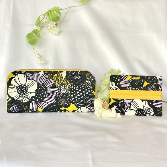 かわいい布で作った長財布 軽量なのに大容量！レトロフラワー 長財布