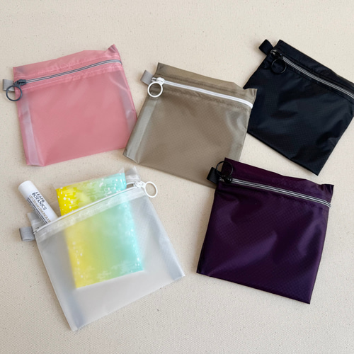 15Color 小さいフラットポーチ コーデュラナイロン ポーチ natsuccoly
