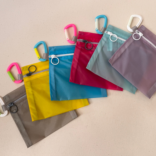 15Color 小さいフラットポーチ コーデュラナイロン ポーチ natsuccoly
