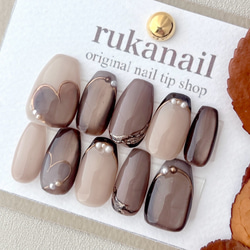 N364》既成ネイルチップ24枚セット 量産型 ラメフレンチ リボン ゆめ