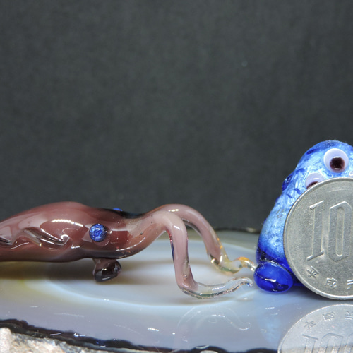 ガラスの古生物・ちっこいネクトカリス その他置物 硝子細工屋
