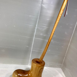 天然木 けやき マグネット式ワンタッチ ロング靴べらスタンドセット