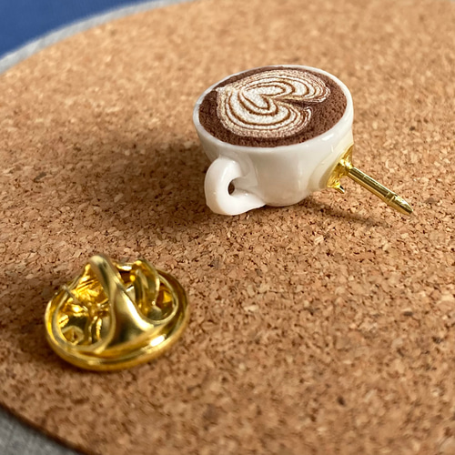 白いぬくもりハートラテ【受注製作】 立体・オブジェ tentsuki / てん