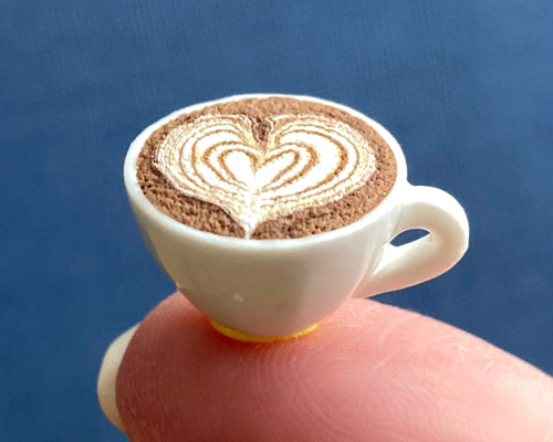 白いぬくもりハートラテ【受注製作】 立体・オブジェ tentsuki / てん