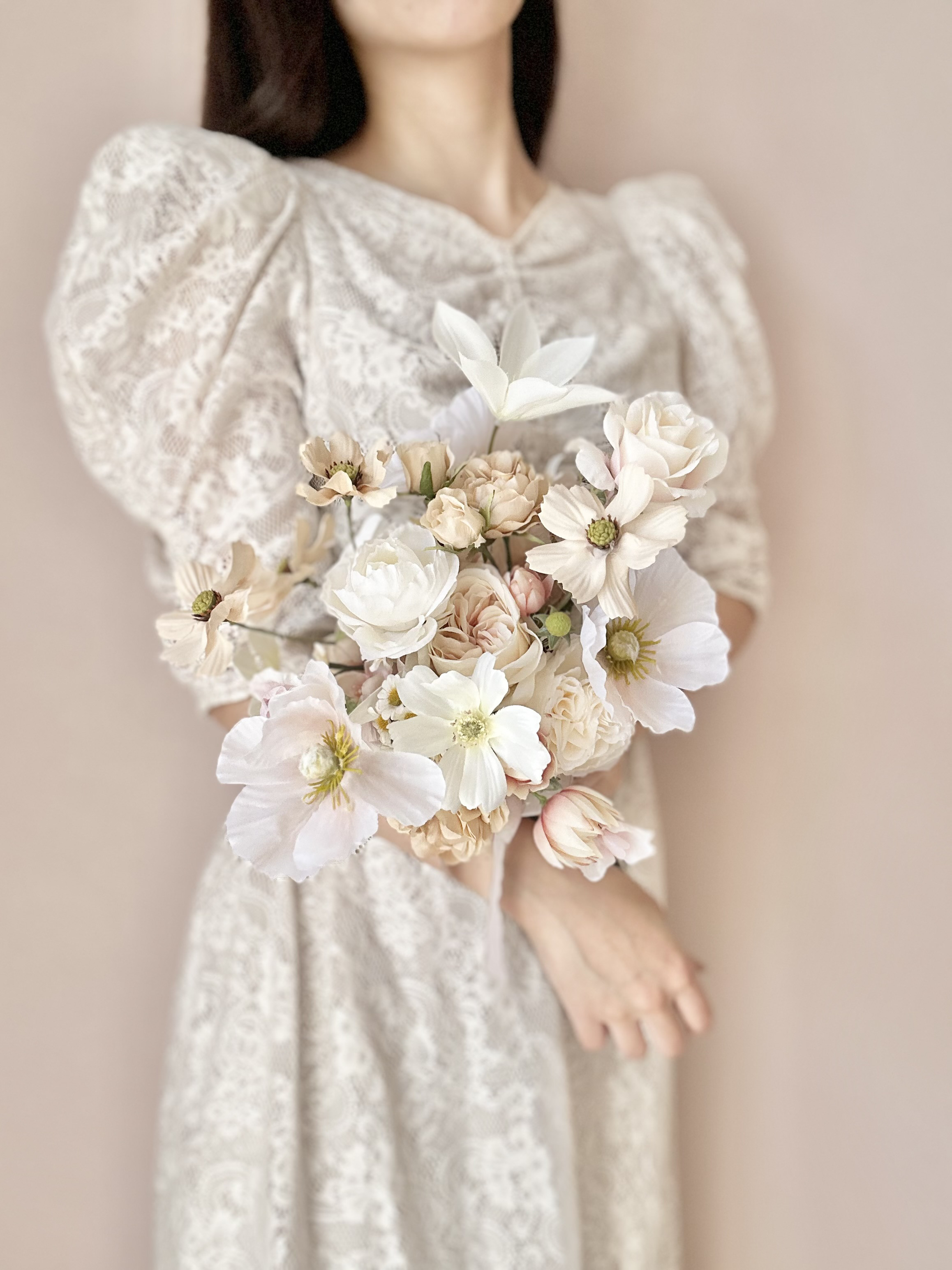 ベージュブーケ　ウェディングブーケ