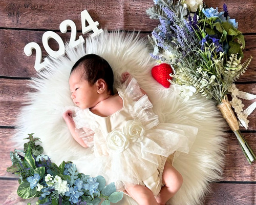 シンプルプラン：シルバーブルー】ニューボーンフォトセットレンタル