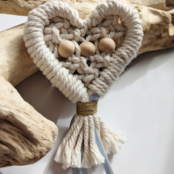 人気】ハート型カーエアコンディフューザー マクラメ カー用品 車用