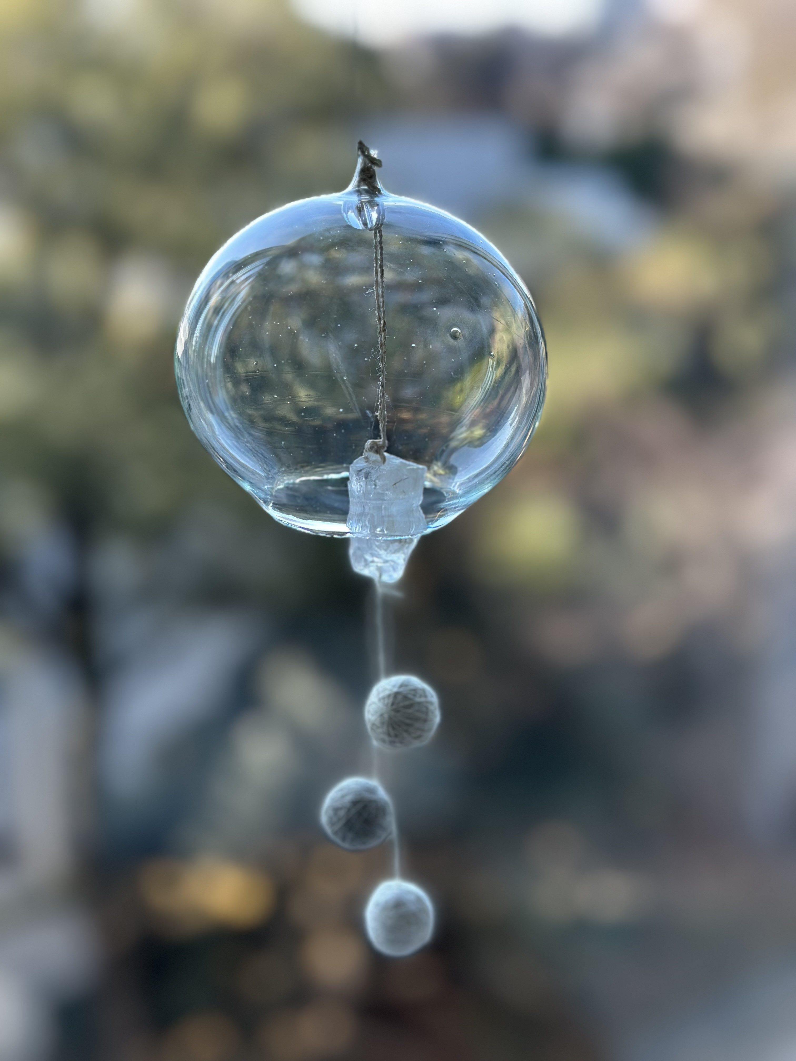 ３つ幸せを呼びよせる　風鈴水晶