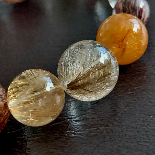 高品質☆ミックスルチルクォーツのブレスレット-B ブレスレット