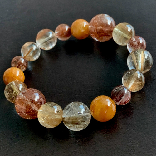 最終セール！ミックスルチル約13mmブレスレット！！ 最終セール！ミックスルチル約13mmブレスレット！！