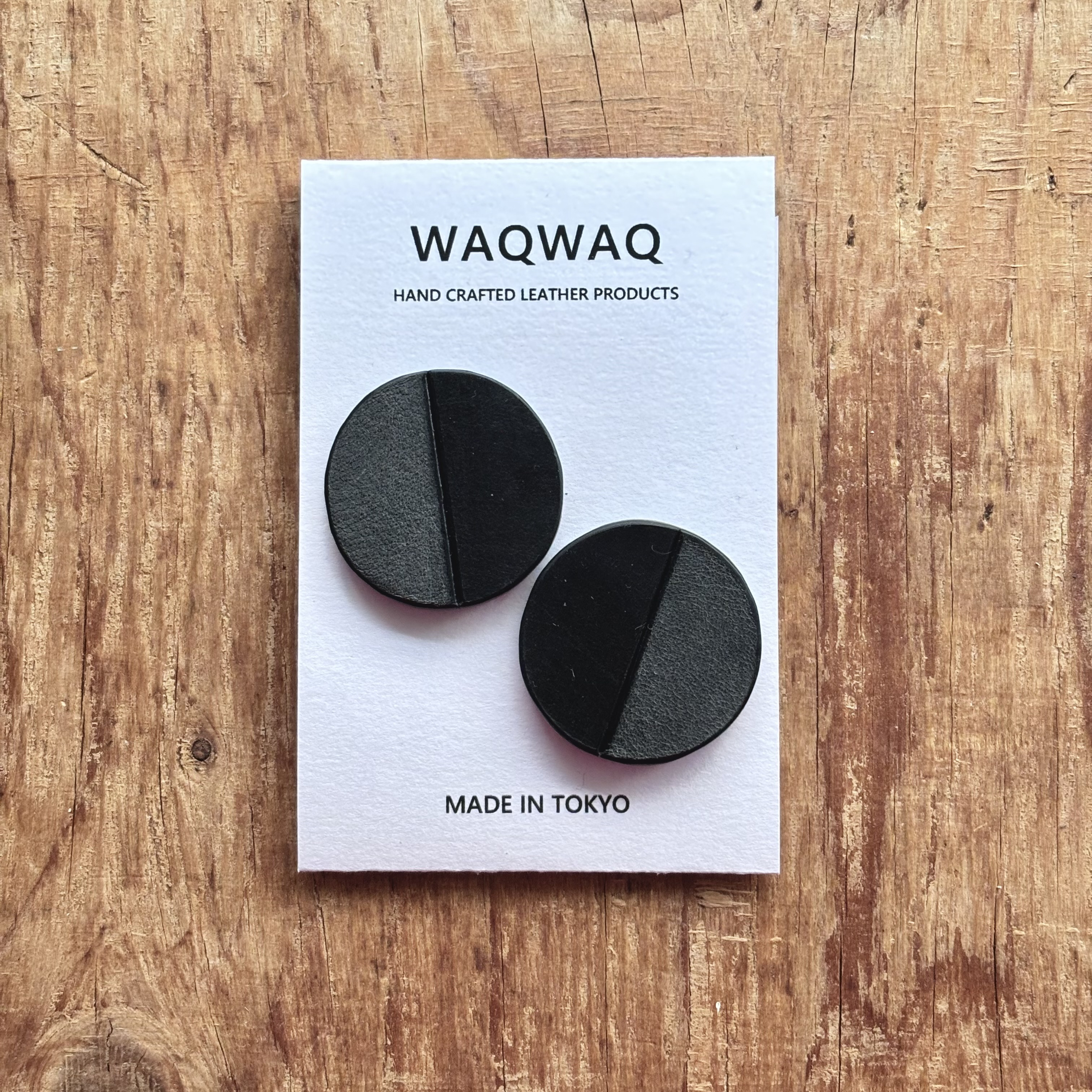 CONTRAST レザーピアス | CIRCLE |