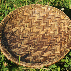 98209山葡萄 かご バッグ 籠 丸ざる ザル 小物入れ 手作り 山葡萄 かご