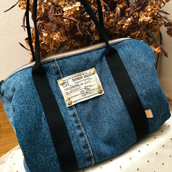 帆布☆デニム☆デニムリメイク☆トートバック トートバッグ ru