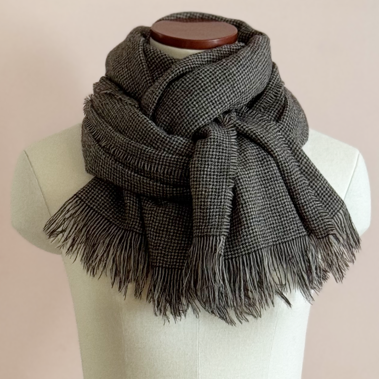 ウールガーゼストール（千鳥ブラウン）