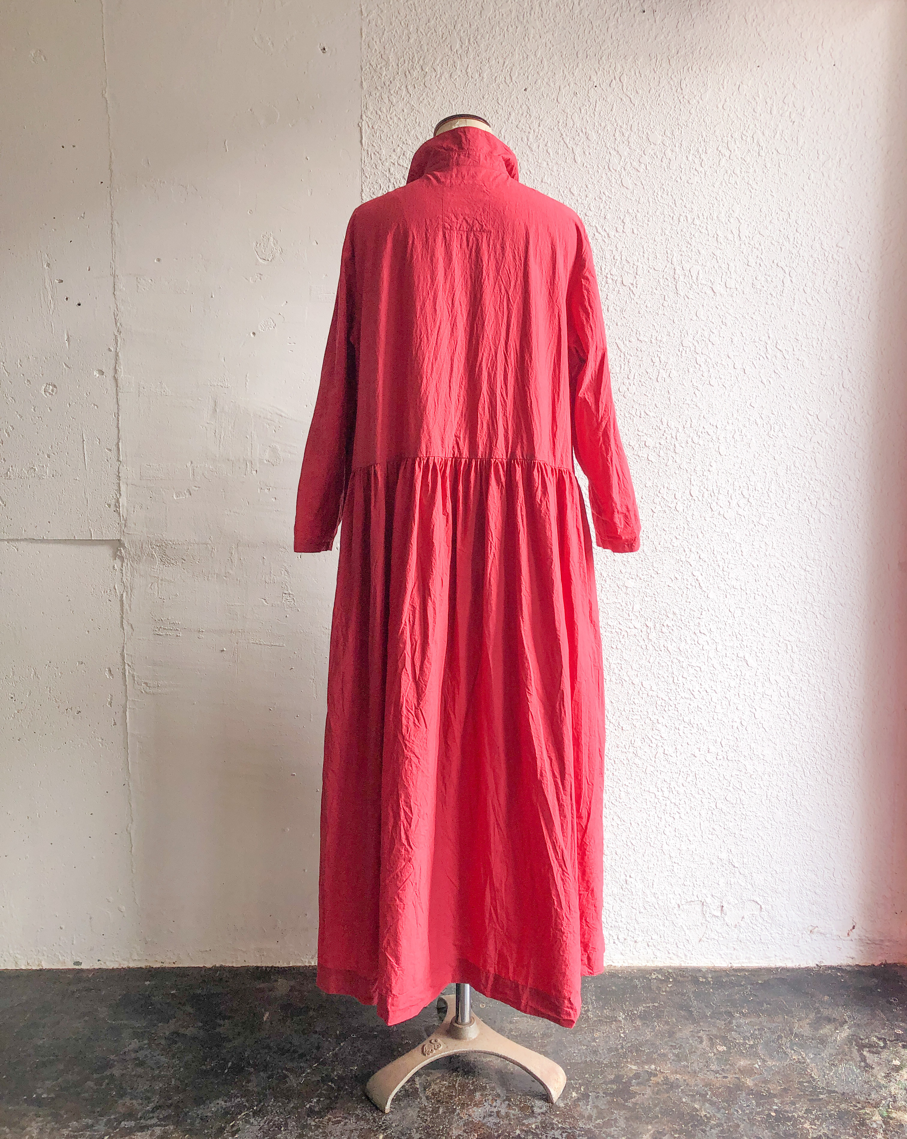 コットンタイプライター ピンタックシャツワンピース