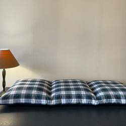 座布団カバー3連タイプ 座布団3枚で長座布団になるカバー (座布団