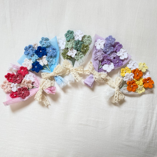 花束 編み物 枯れない花 ハンドメイド お祝い ブーケ tarako 通販