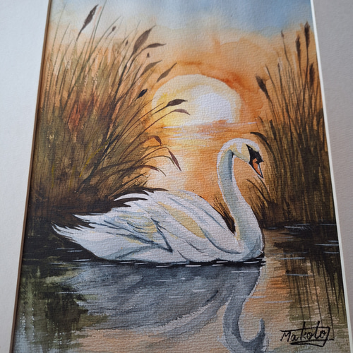 繁野三郎「春告魚（ニシン）」水彩画・8号 絵画買取・販売の小竹美術