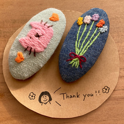 ❁hAnafany❁(専用) くるみボタン　鳥刺繍　ヘアゴム ❁hAnafany❁(専用) くるみボタン 鳥刺繍 ❁hAnafany❁(専用