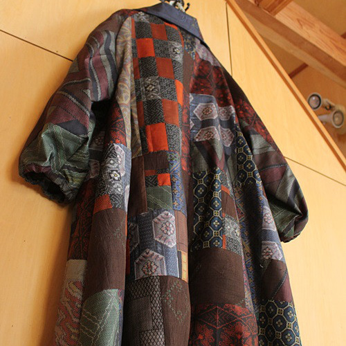SOLD/SAYOCAFE一点もの・カタチの綺麗な大島紬の贅沢パッチワーク  