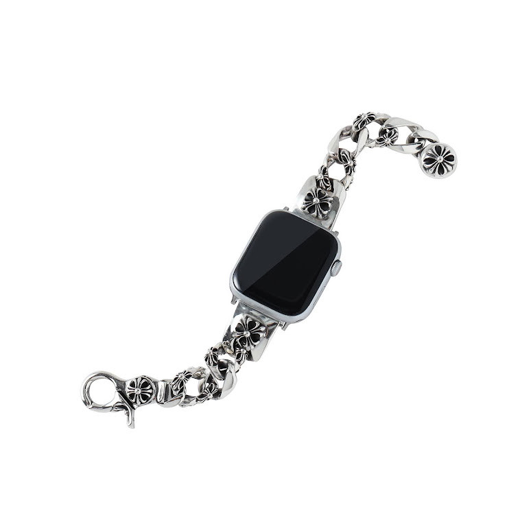 Apple watch バンド シルバー925 スターリングシルバー 金属 時計 バンド ハンドメイド クロス 紋章