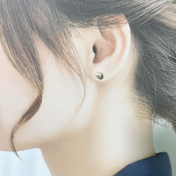 小粒バロックパールのピアス/イヤリング 5mm 6mm 真珠 スタッド チタン