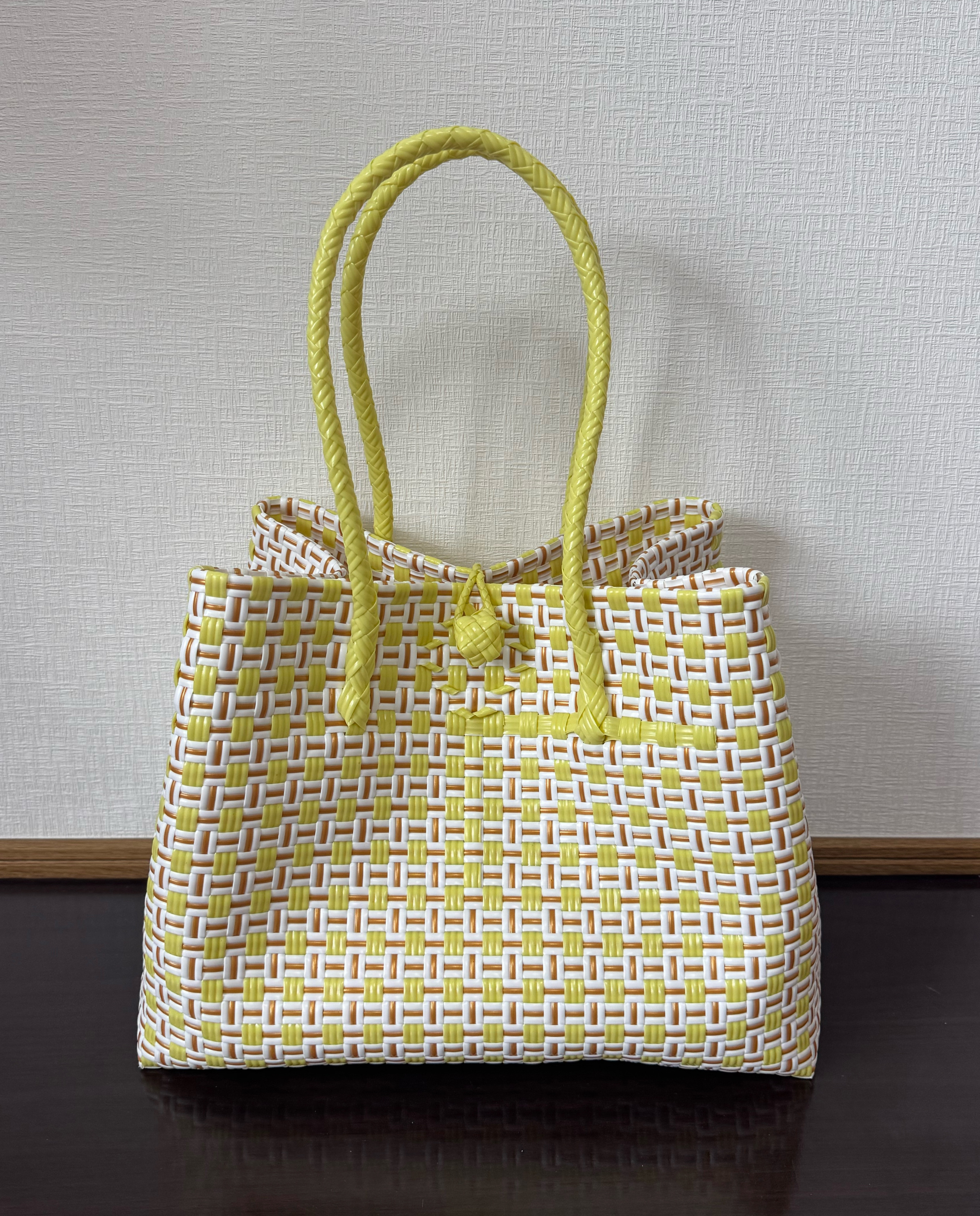 洗えるバッグ　プラカゴ　パサールバッグ　トートバッグ　メルカドバッグ　Lサイズ