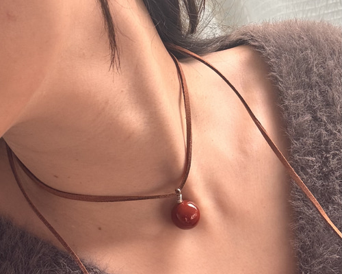 老瑪瑙（オールドアゲート）ネックレス｜手編み紐仕立て 老瑪瑙