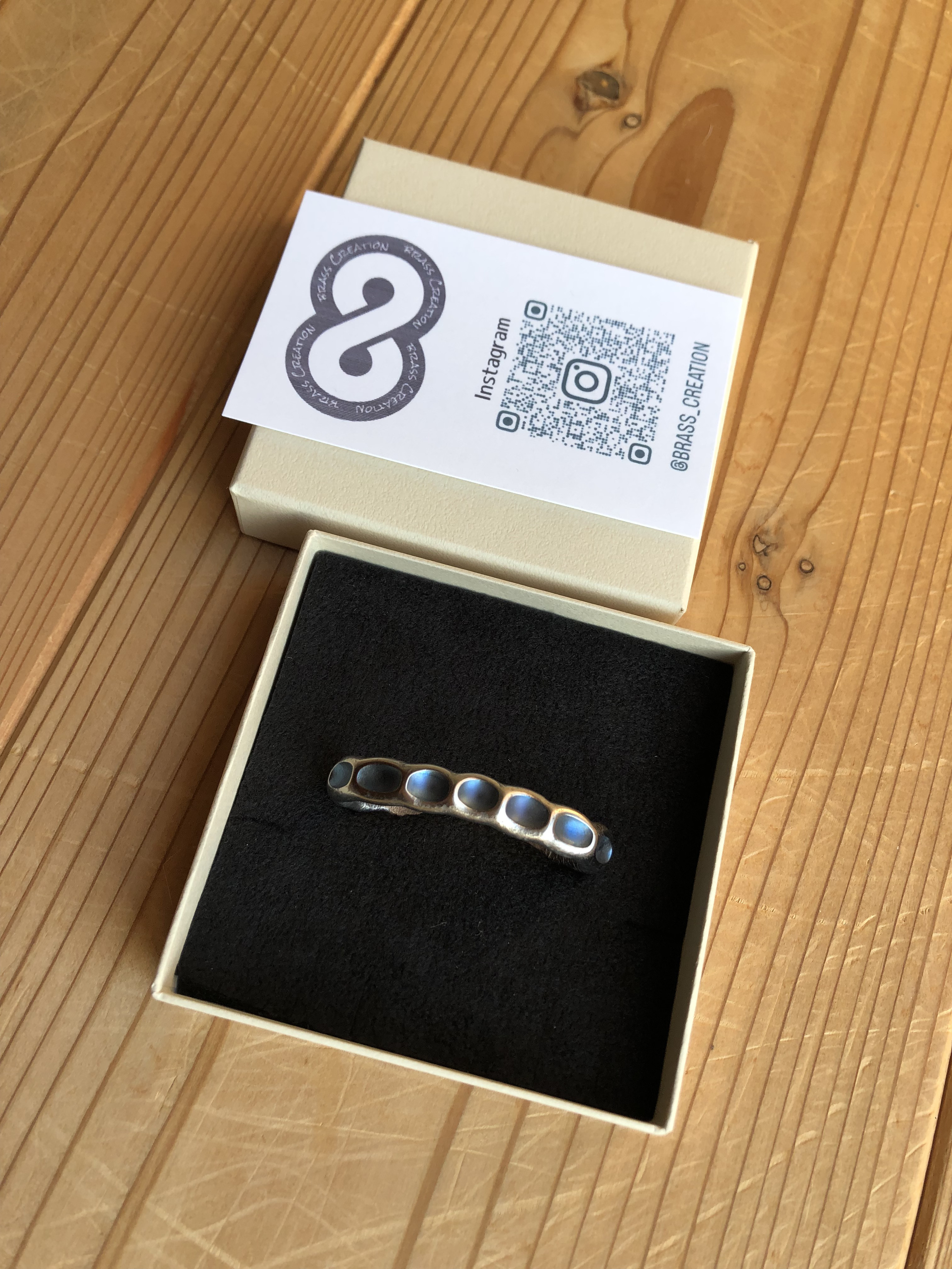 titanium finger cuff “bule hole” 純チタン製フィンガーカフ リング ダブルリング