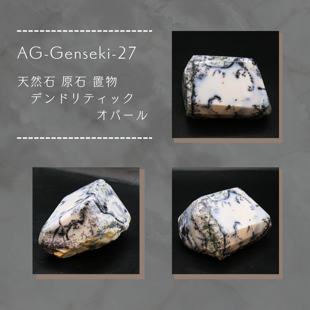 AG-Genseki-27　天然石 原石 置物 デンドリティックオパール