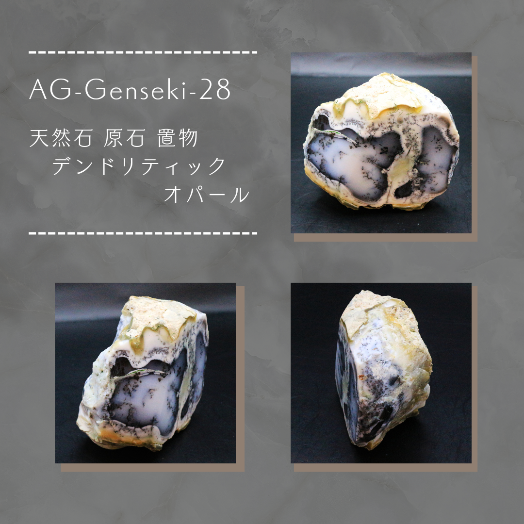 AG-Genseki-28　天然石 原石 置物 デンドリティックオパール