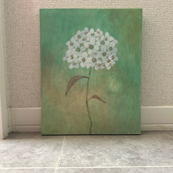 キャンバス　アート　原画　「紫陽花」 2枚目の画像