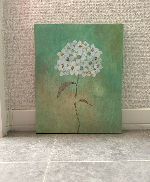 キャンバス　アート　原画　「紫陽花」 2枚目の画像