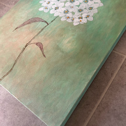 キャンバス　アート　原画　「紫陽花」 3枚目の画像