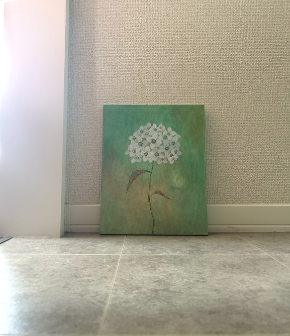 キャンバス　アート　原画　「紫陽花」 7枚目の画像