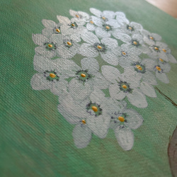 キャンバス　アート　原画　「紫陽花」 4枚目の画像