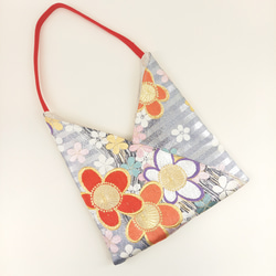 ハンドメイド　帯リメイクバッグ　ハンド バッグ 2way #409 和洋折衷 名古屋帯リメイク 2wayショルダーバッグ ハンドバッグ