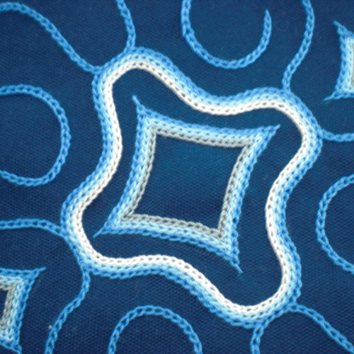 アイヌ文様刺繍】ミニトートバッグ 紺色 トートバッグ michiko-mama